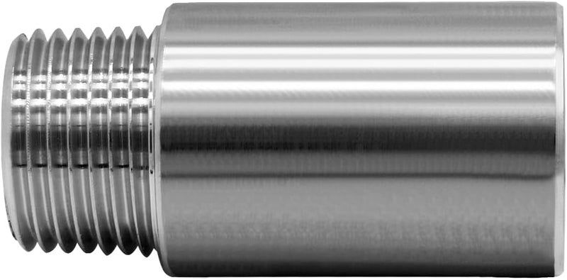 Fitvell وصلات أنابيب الفولاذ المقاوم للصدأ 1/2" NPT ذكر x 1/2" NPT أنثى خيط نيبيل أنبوب مصبوب 2" (50 مم) طول 2 قطع - Image 3